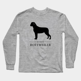 Rottweiler Black Silhouette Long Sleeve T-Shirt